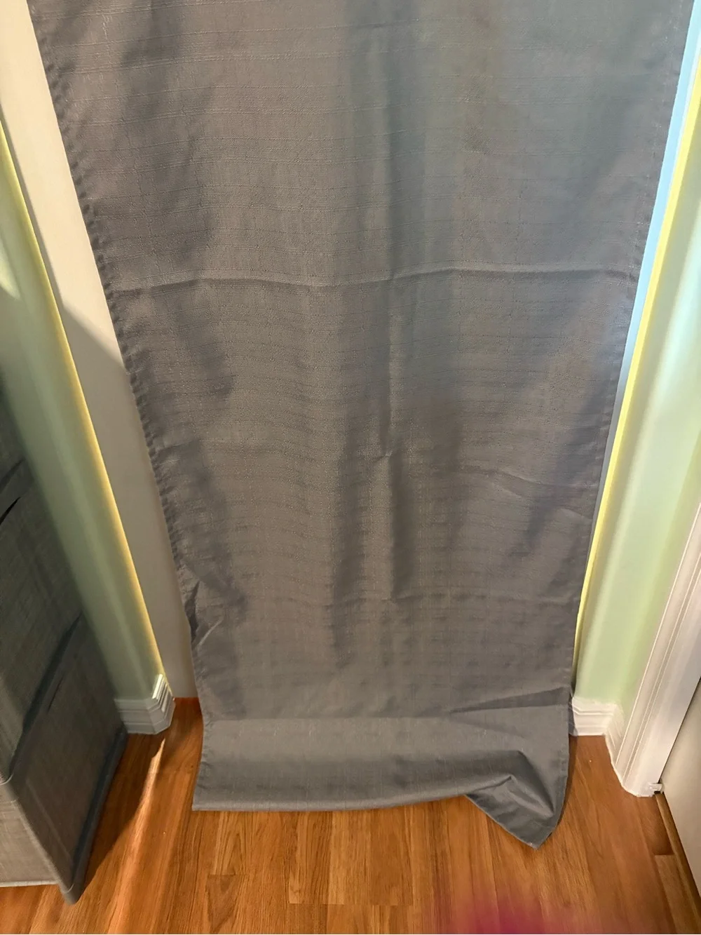 Modern Solid Gray Curtain Darkening Panel quantify 8 Panels 26x80